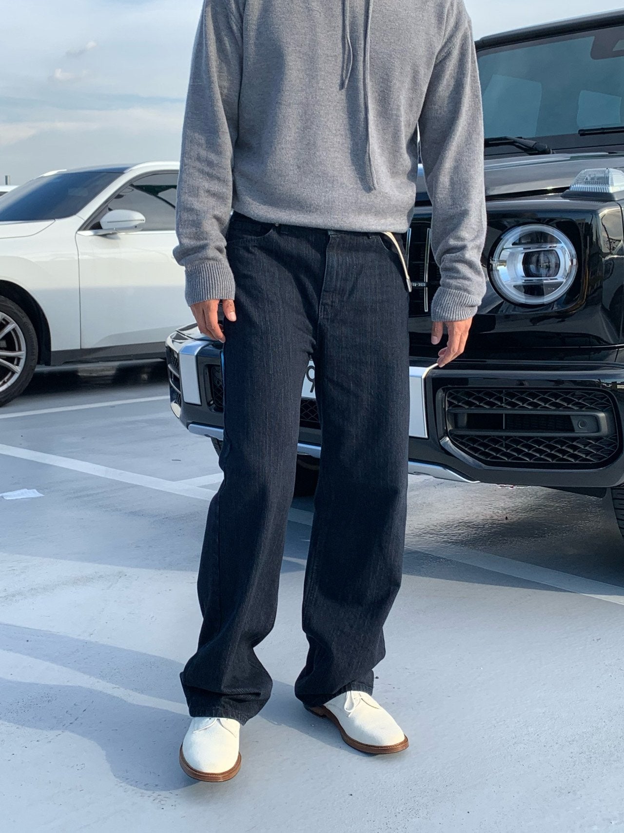 Luggage Ribbed Denim Set-up