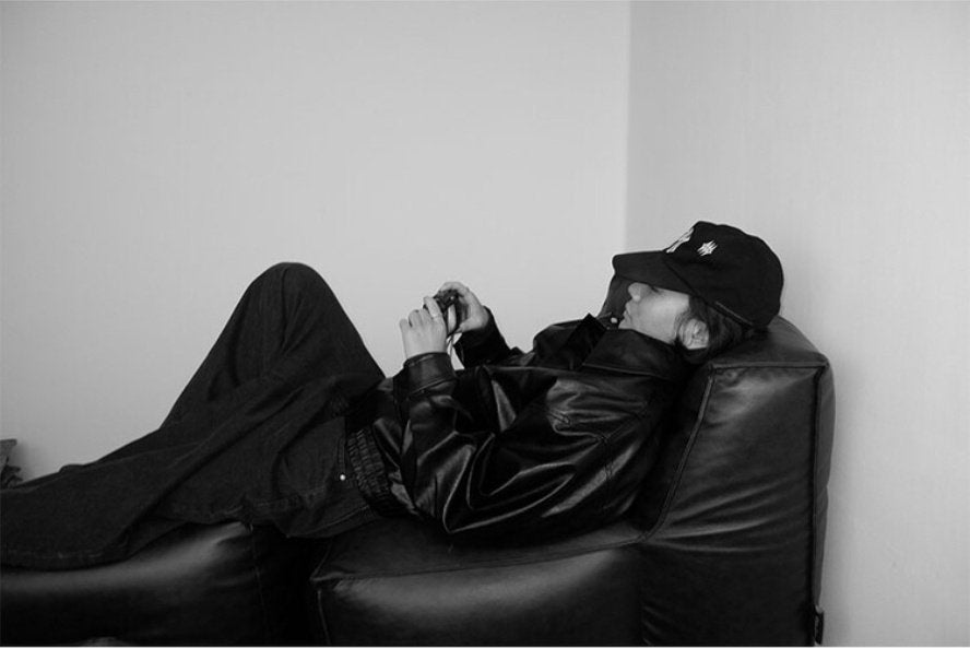 Soft Faux Leather Work Blouson