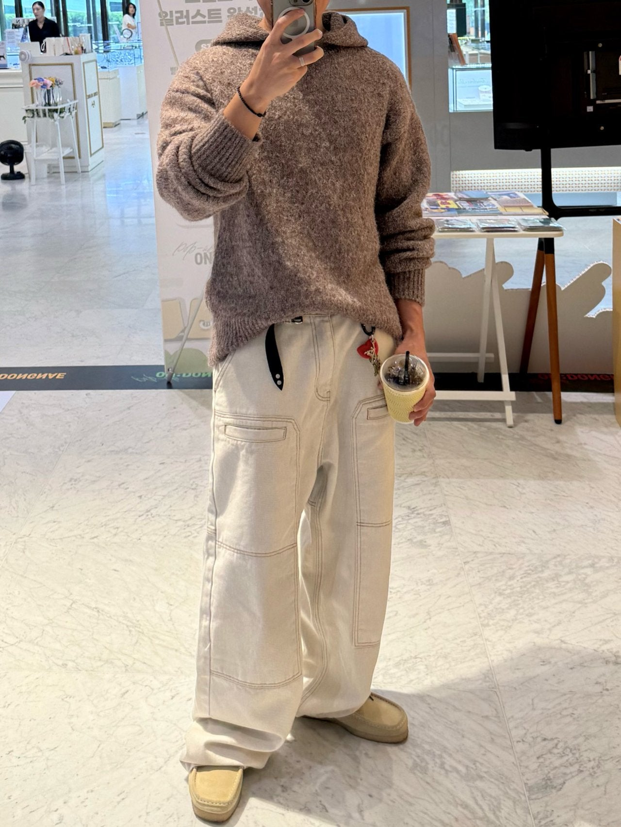 Kink Mohair Hood Knit