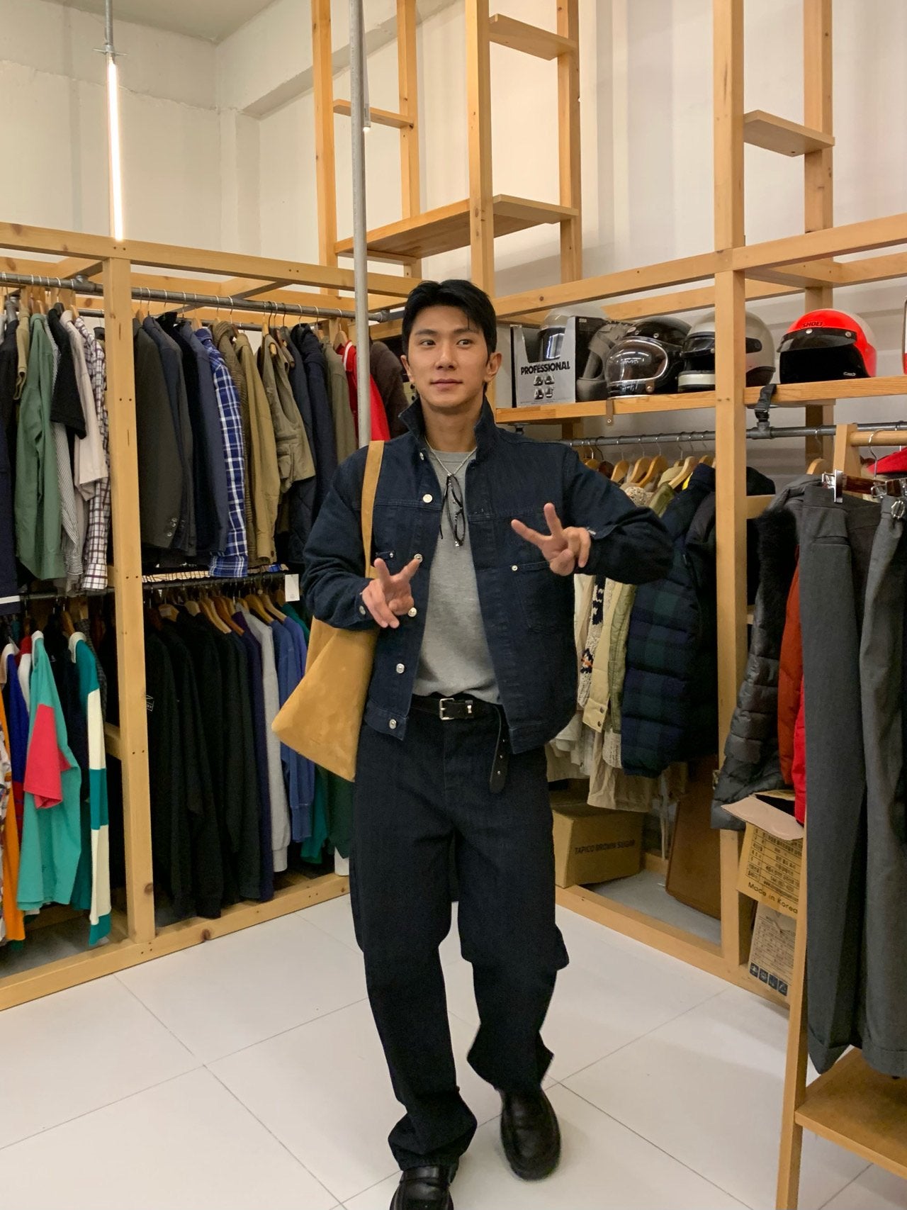 Luggage Ribbed Denim Jacket