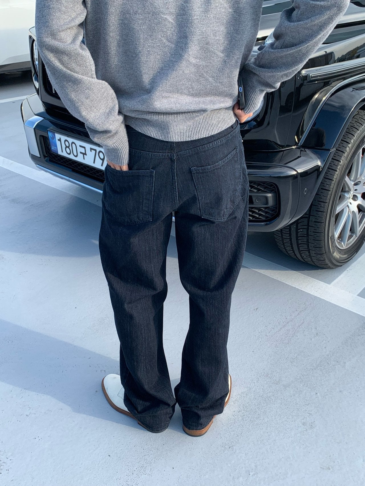 Luggage Ribbed Denim Pants