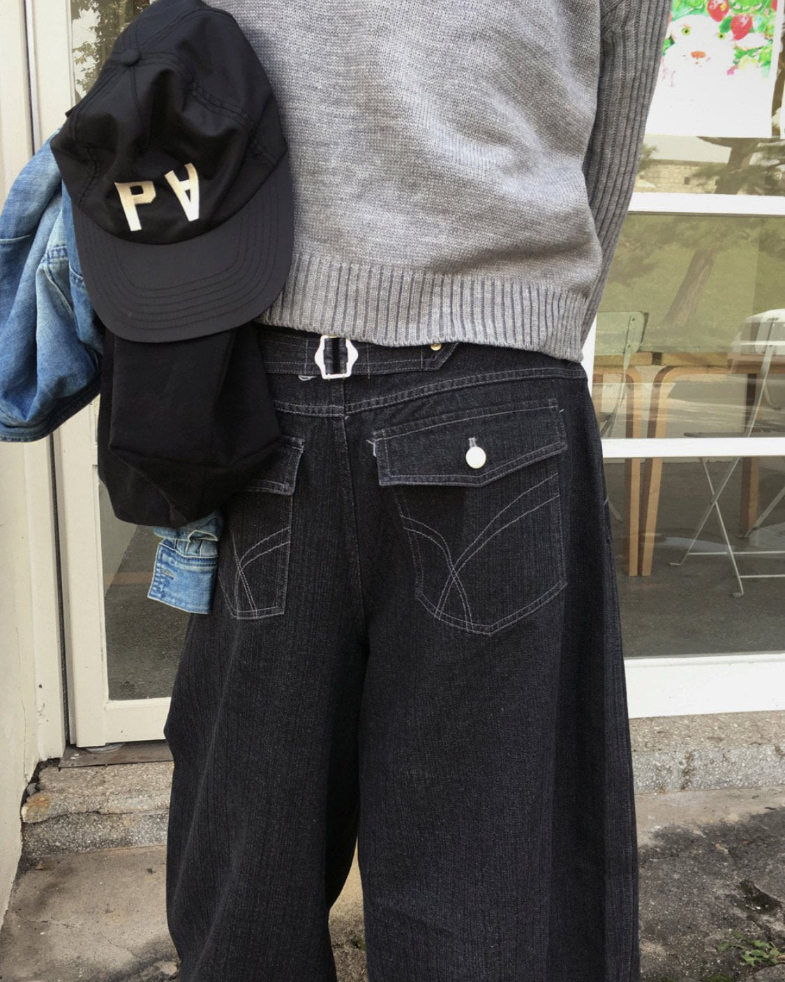 Broad Stripe Denim Set-up