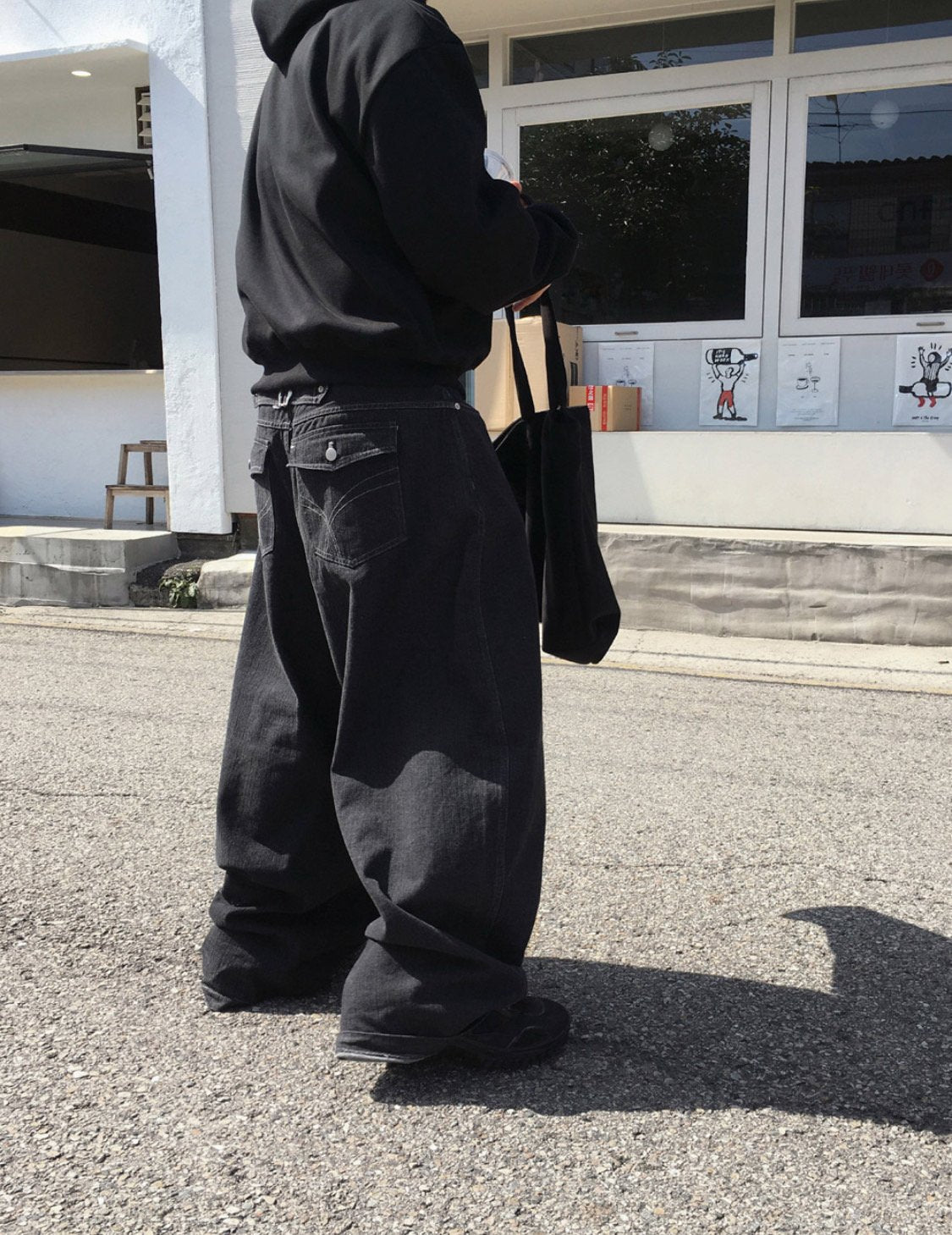 Broad Stripe Denim Set-up