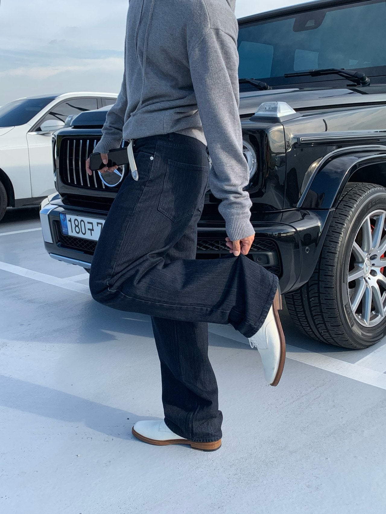 Luggage Ribbed Denim Pants