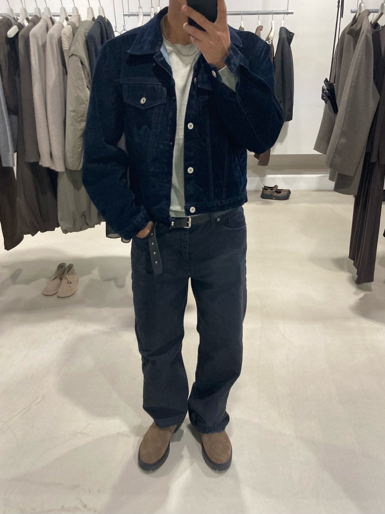 Velvet-Coated Trucker Jacket (Type-3)