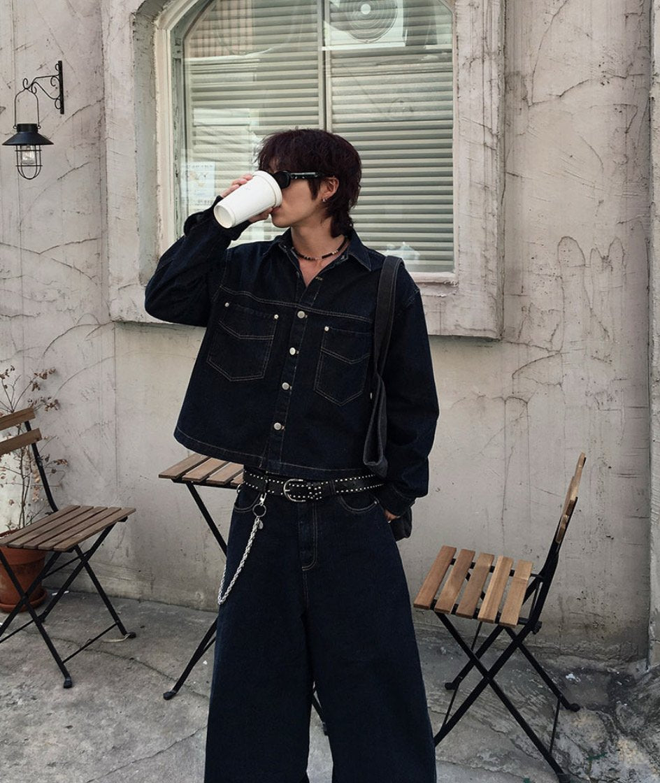 Broad Stripe Denim Jacket