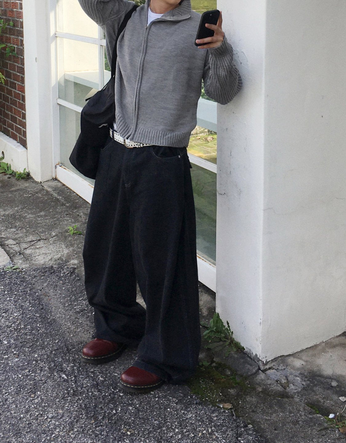 Broad-Stripe Denim Pants