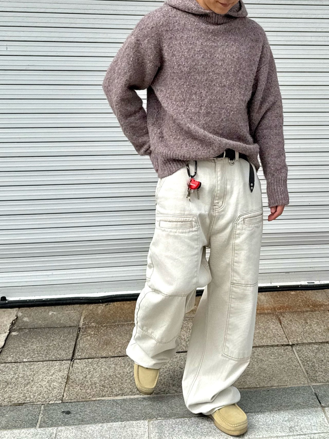 Kink Mohair Hood Knit