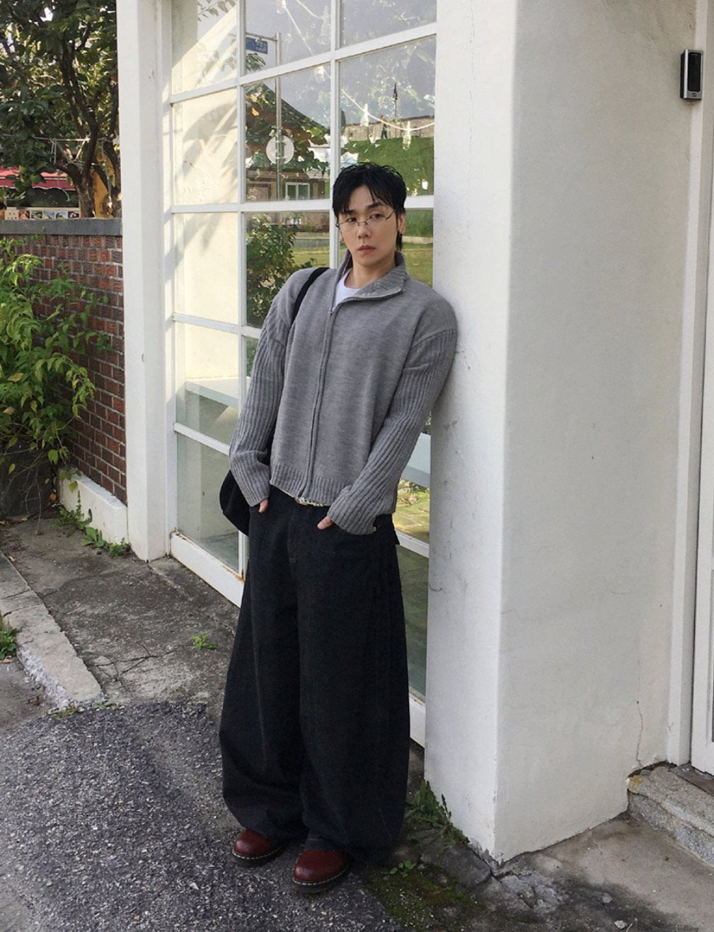 Broad Stripe Denim Set-up