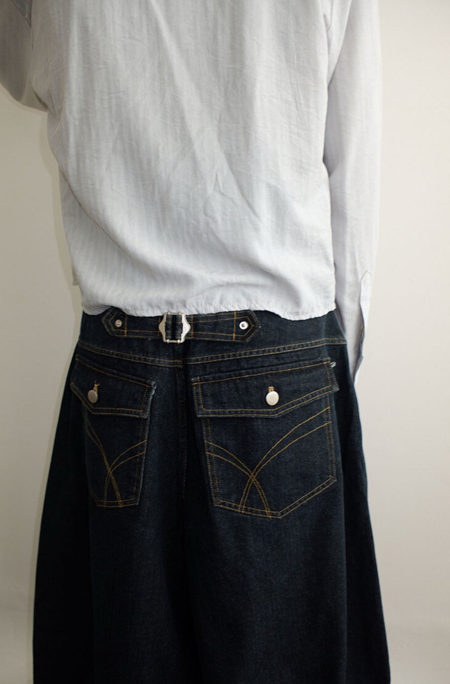 Broad Stripe Denim Set-up