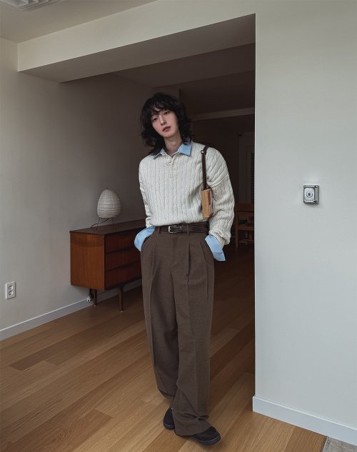 Bound Wool Slacks
