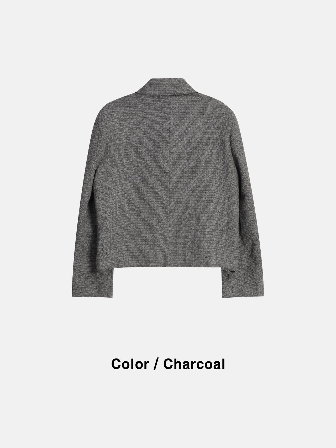 Drape Tweed Cropped Blouson