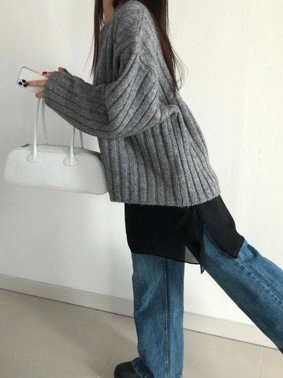 Raven Cropped Rib Knit