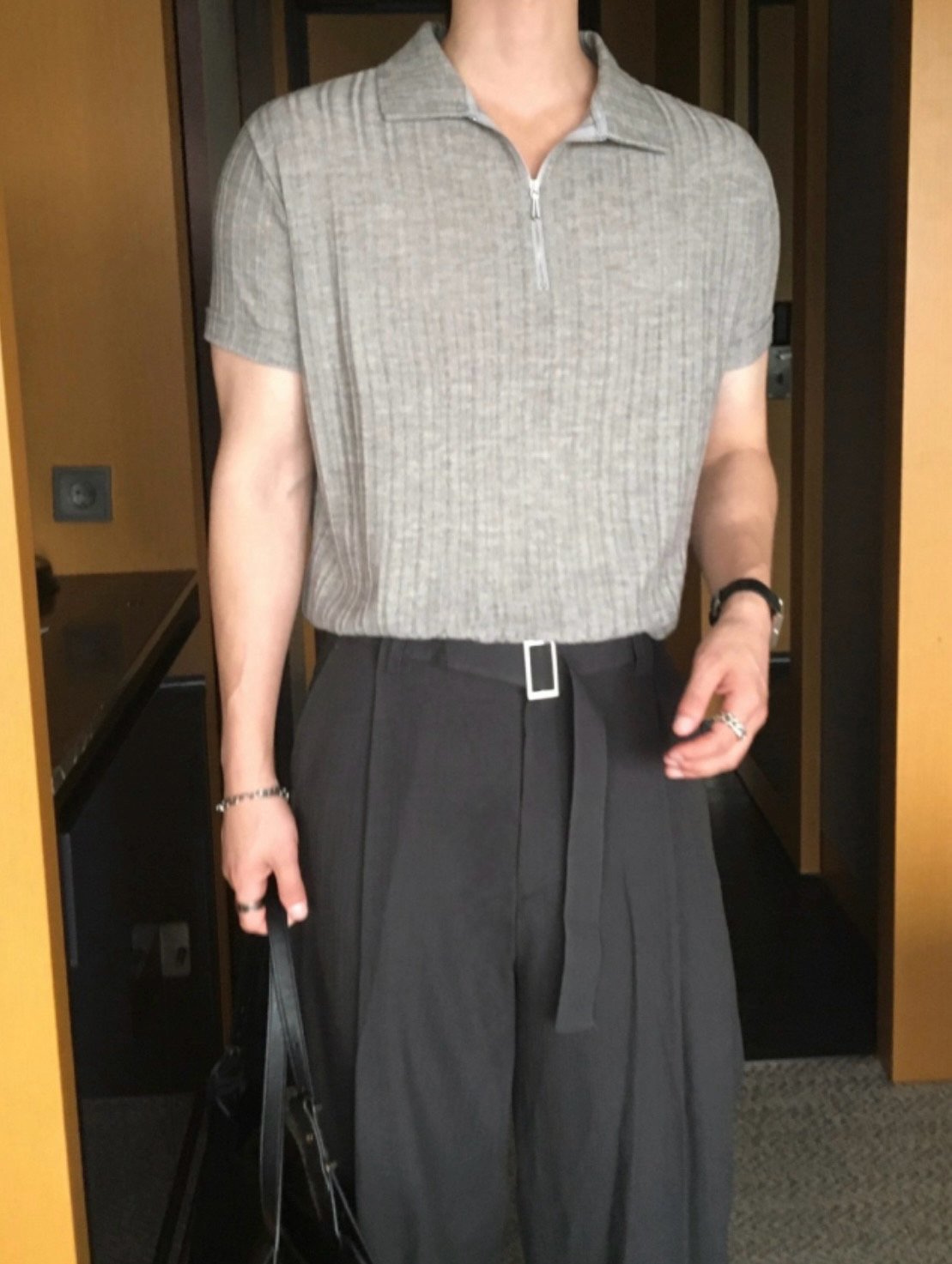 Flow Belted Wide Slacks