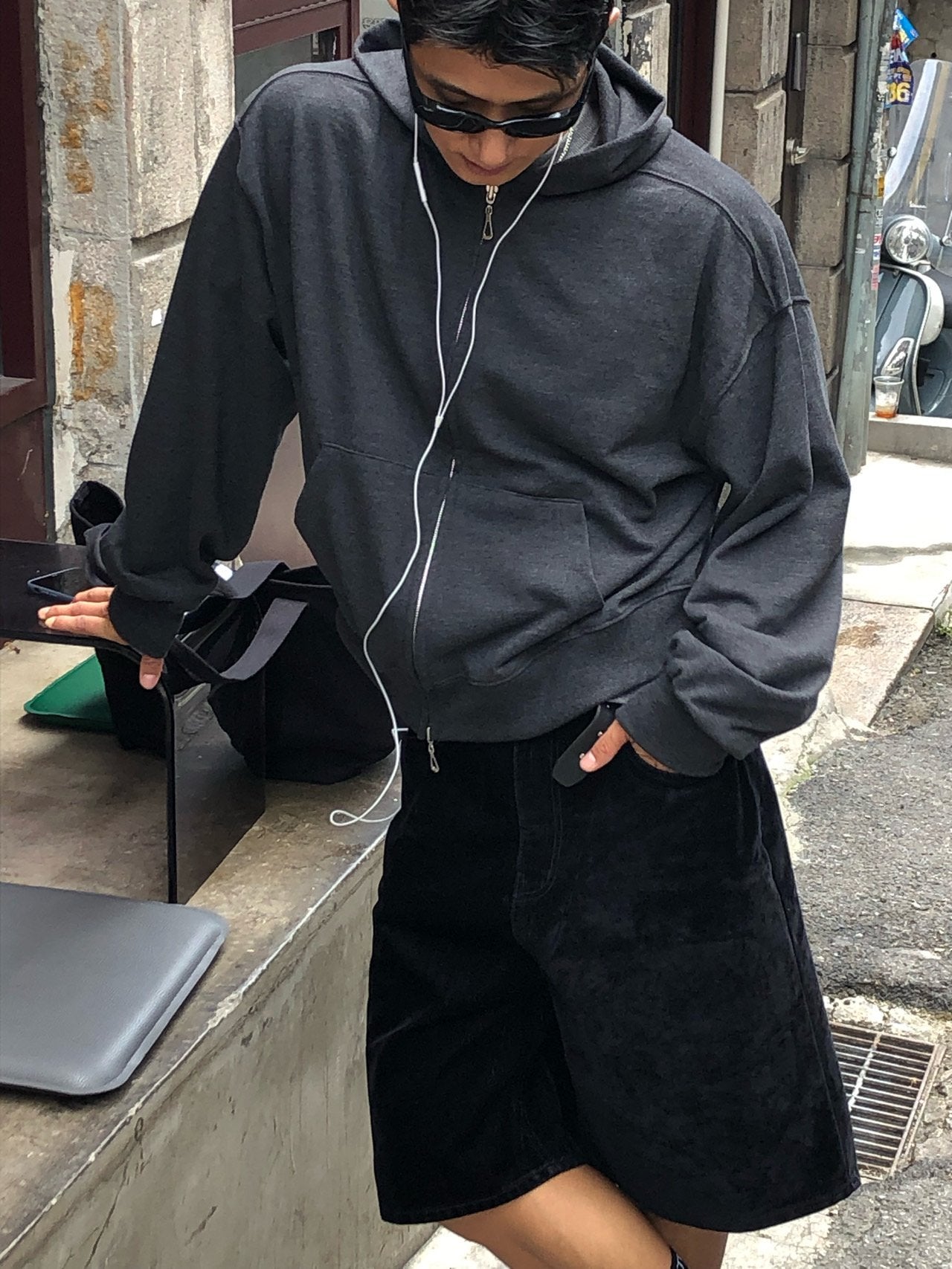 Prism Cropped Zip Hoodie