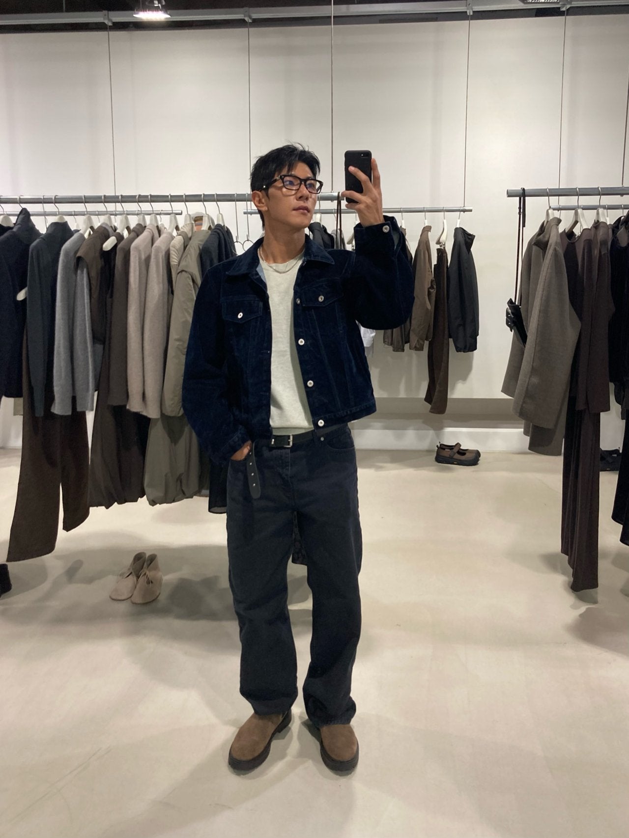 Velvet-Coated Trucker Jacket (Type-3)