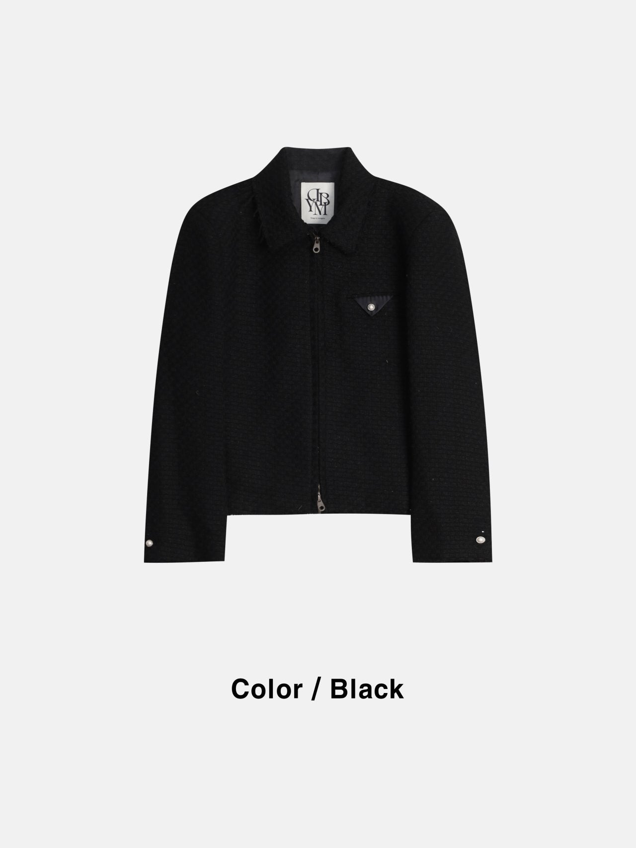 Drape Tweed Cropped Blouson