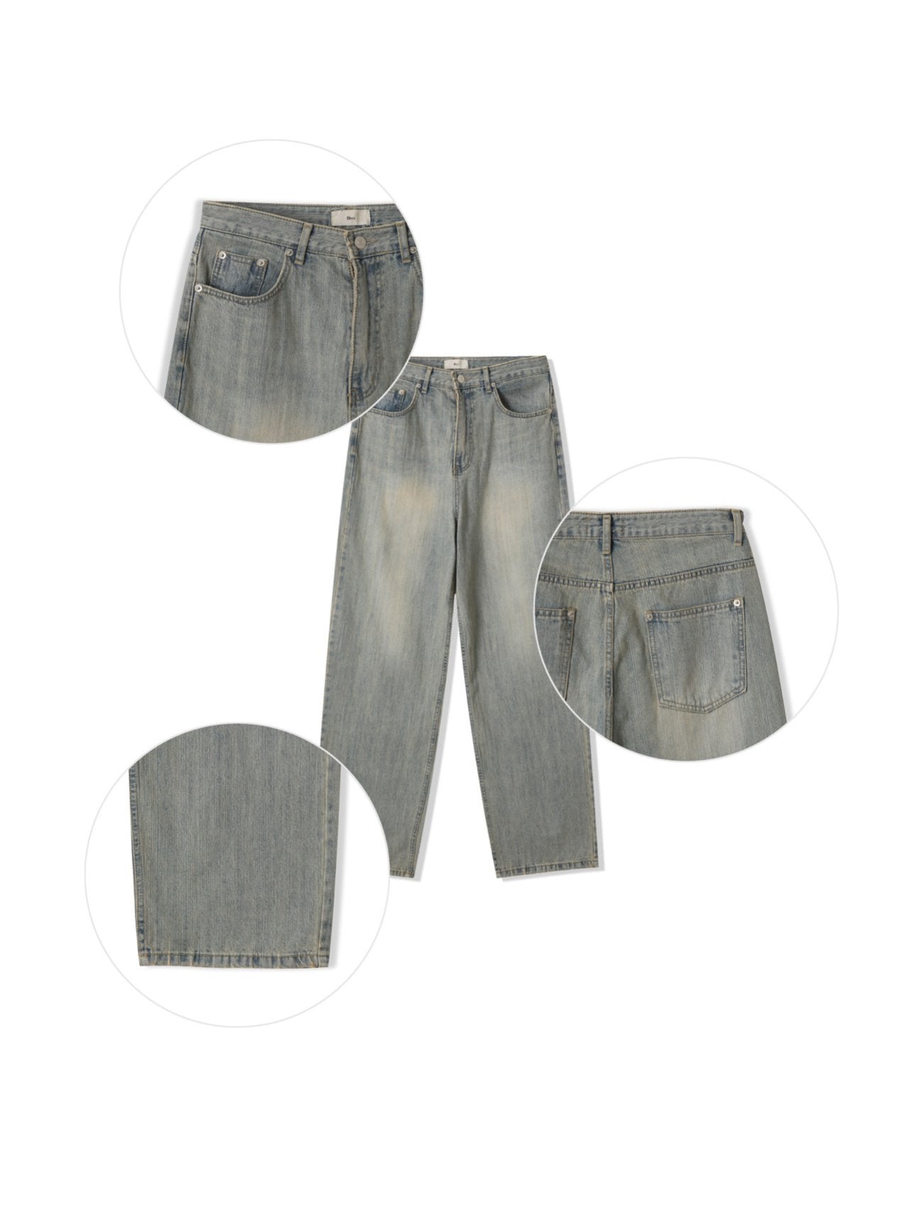 LEG TINT DENIM PANTS