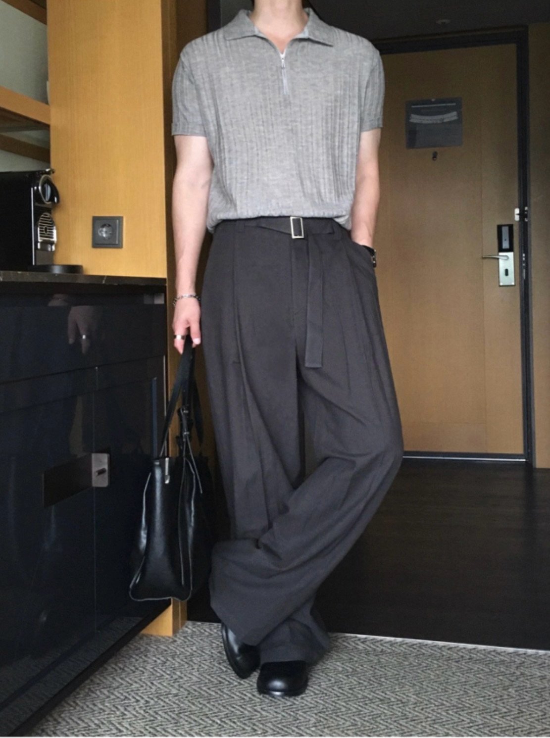 Flow Belted Wide Slacks