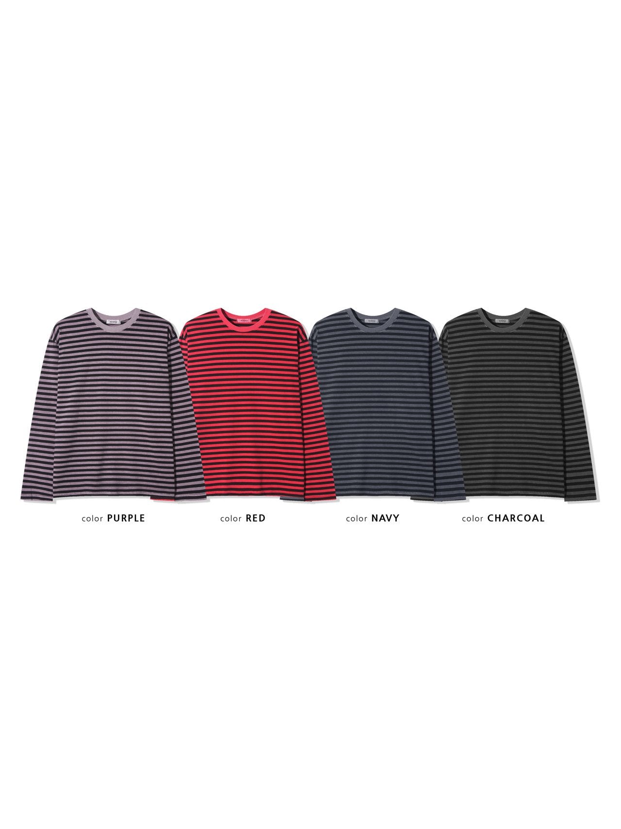 Pigment Stripe Crewneck L/S Tee