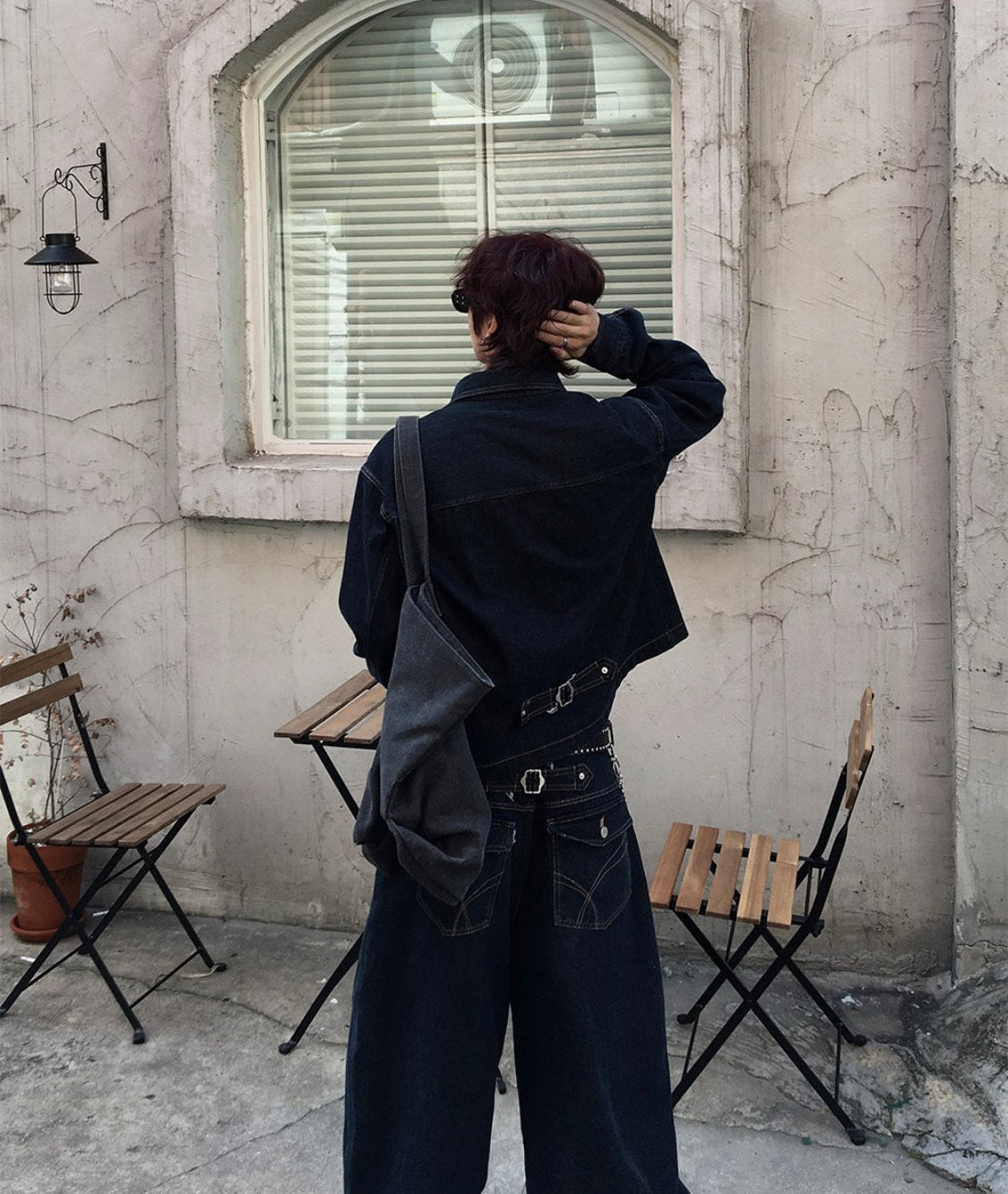 Broad Stripe Denim Set-up