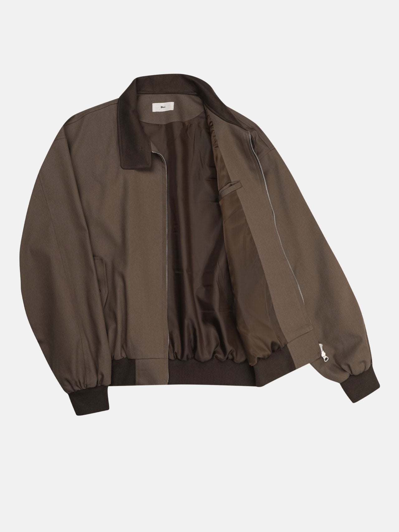 Contrast Collar Harrington Blouson