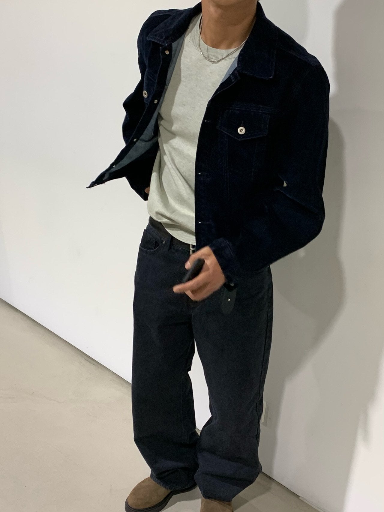 Velvet-Coated Trucker Jacket (Type-3)