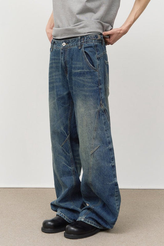 Wide Barrel Denim Pants