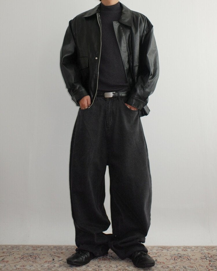Soft Faux Leather Work Blouson