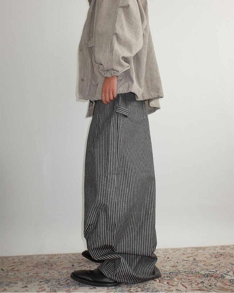 Stripe Hijaderu Balloon Pants