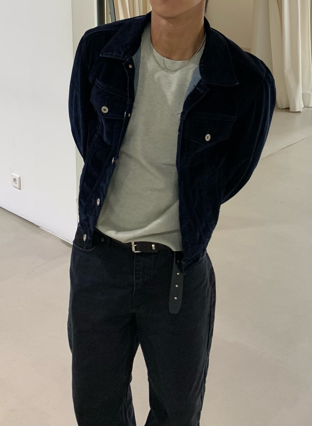 Velvet-Coated Trucker Jacket (Type-3)