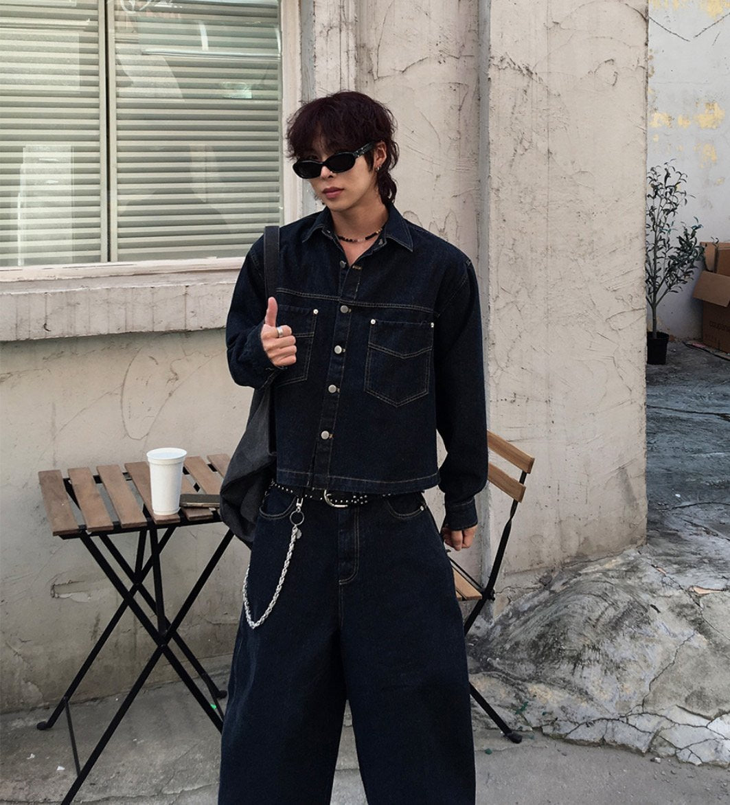 Broad Stripe Denim Jacket