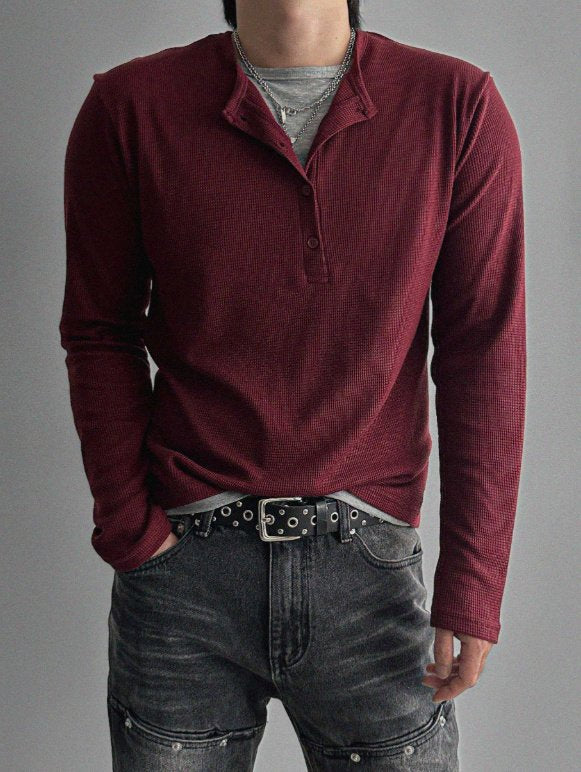 Layered Henryneck T-shirt