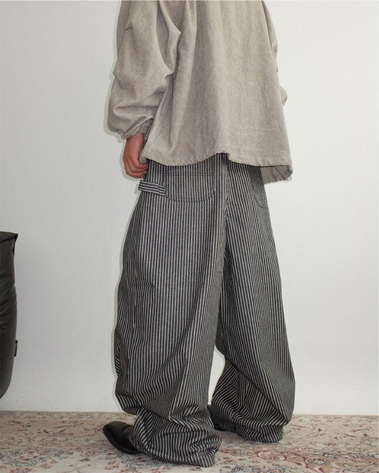Stripe Hijaderu Balloon Pants