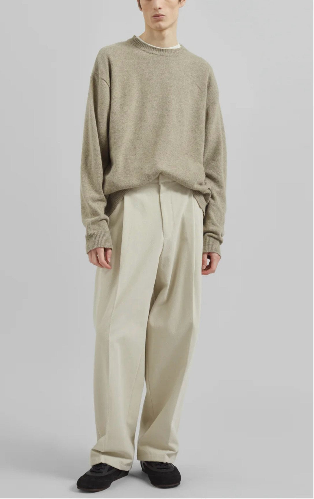 Brushed Twill Tuck Wide Pants