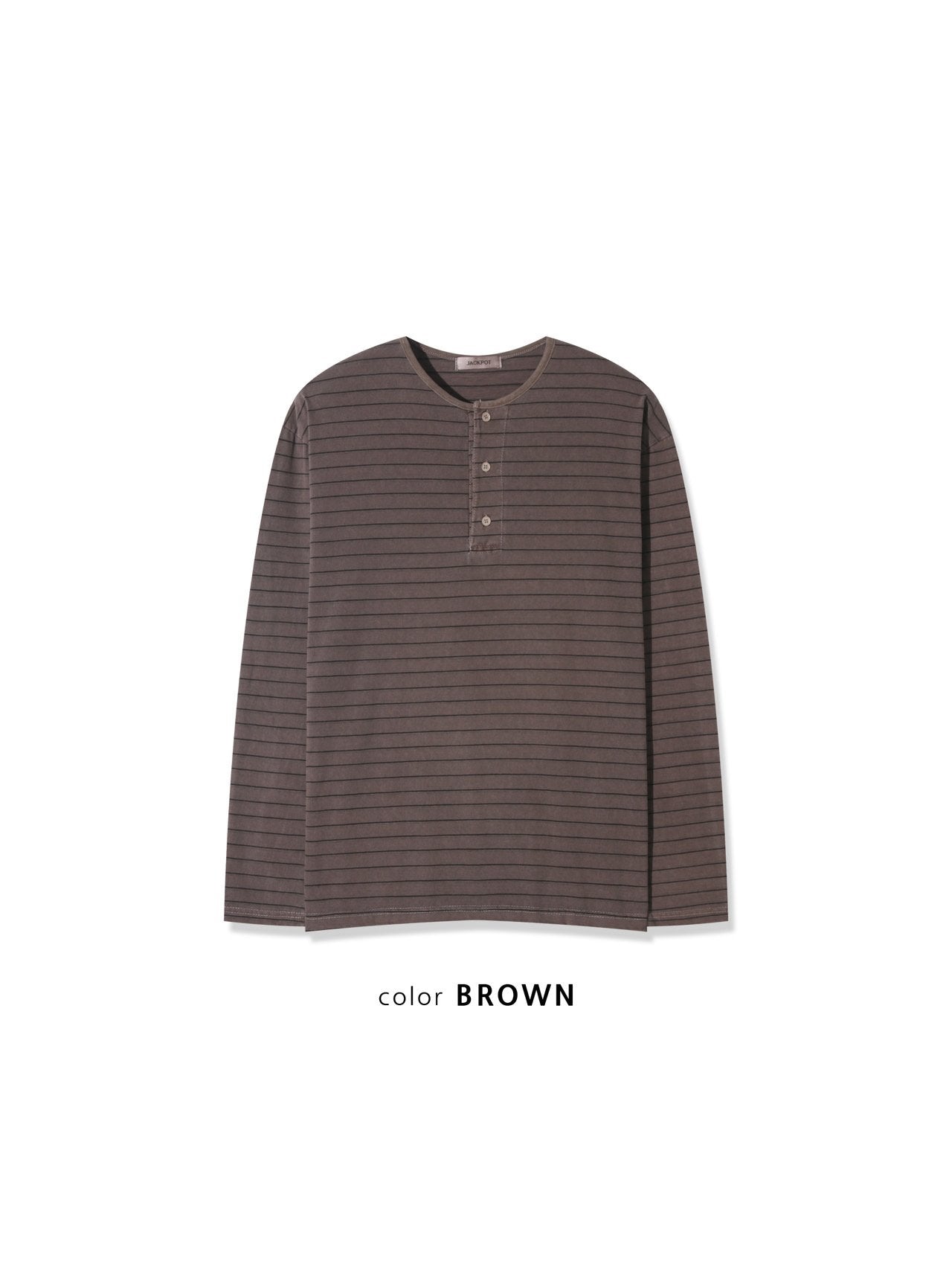 Pigment Stripe Henley L/S Tee