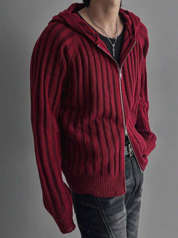 Next Wool Hooded Zip-Up Knit