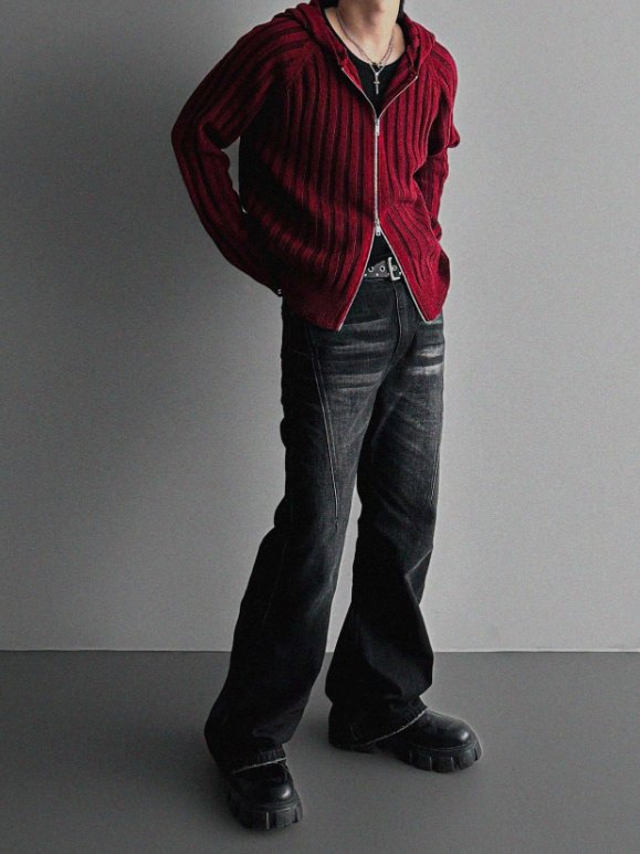 Next Wool Hooded Zip-Up Knit