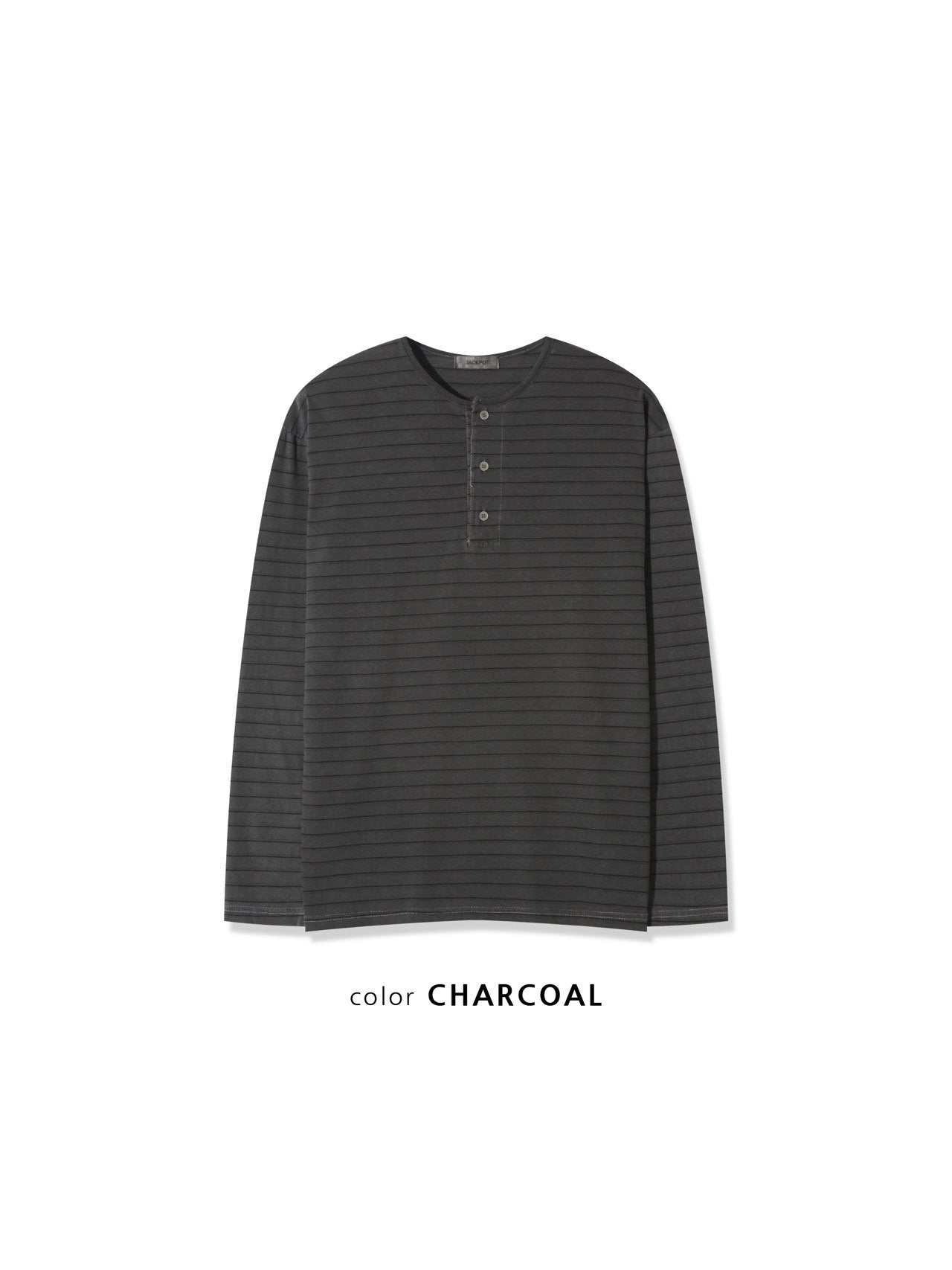 Pigment Stripe Henley L/S Tee