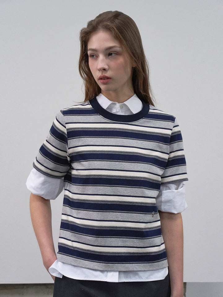 【HER&SHE 2025AW】Neo Stripe T-shirt