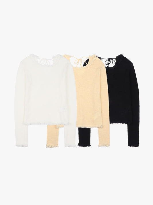 【A MA:DE 2025AW】Fringe knit ( 3color )