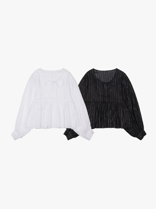 【A MA:DE 2025AW】Memory blouse ( 2color )