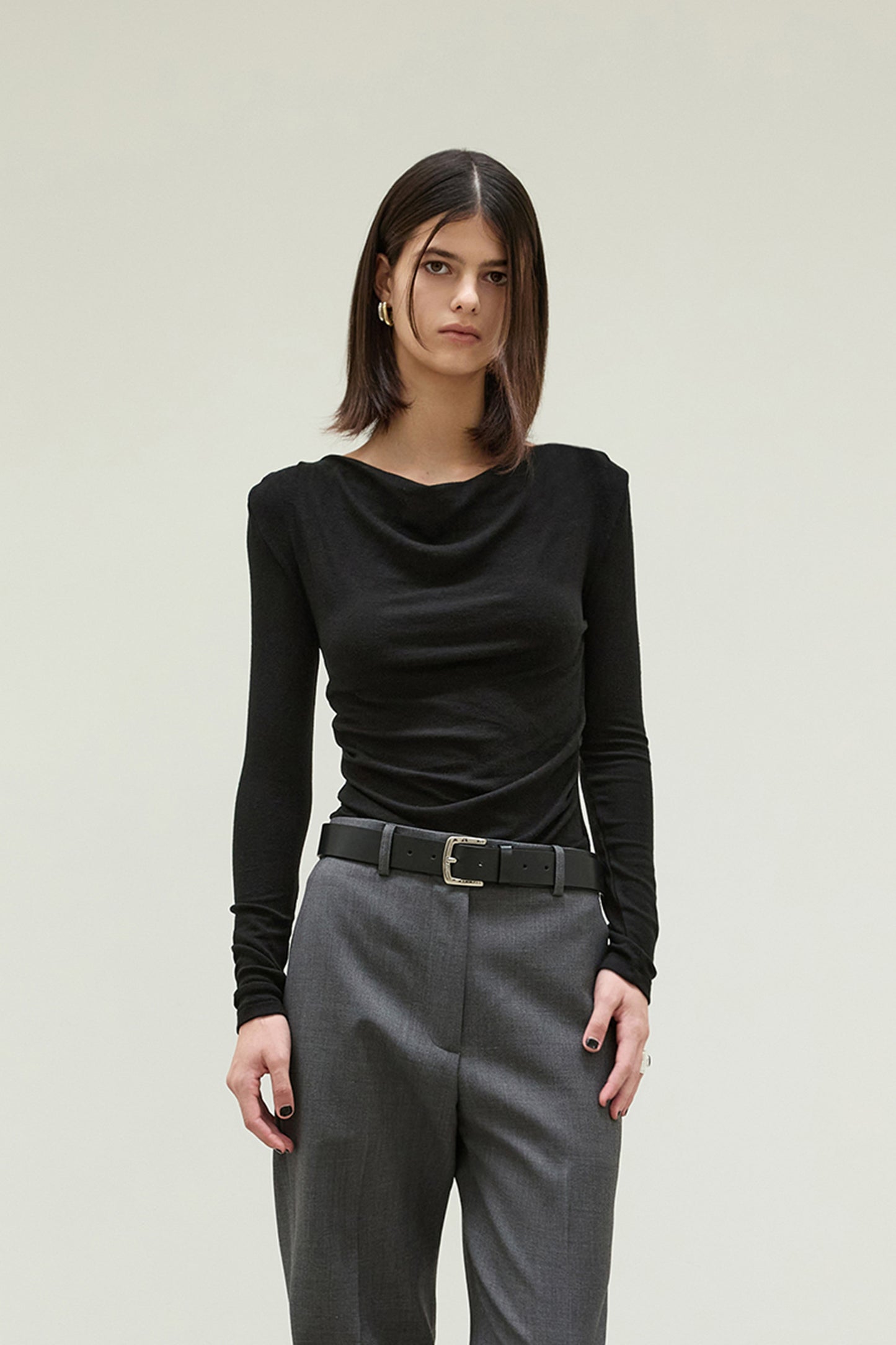 【BLOSSOM H COMPANY 2025AW】TIEN COWL T-SHIRT