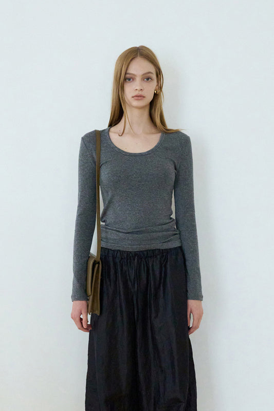 【BLOSSOM H COMPANY 2025AW】TIEN U-NECK T-SHIRT