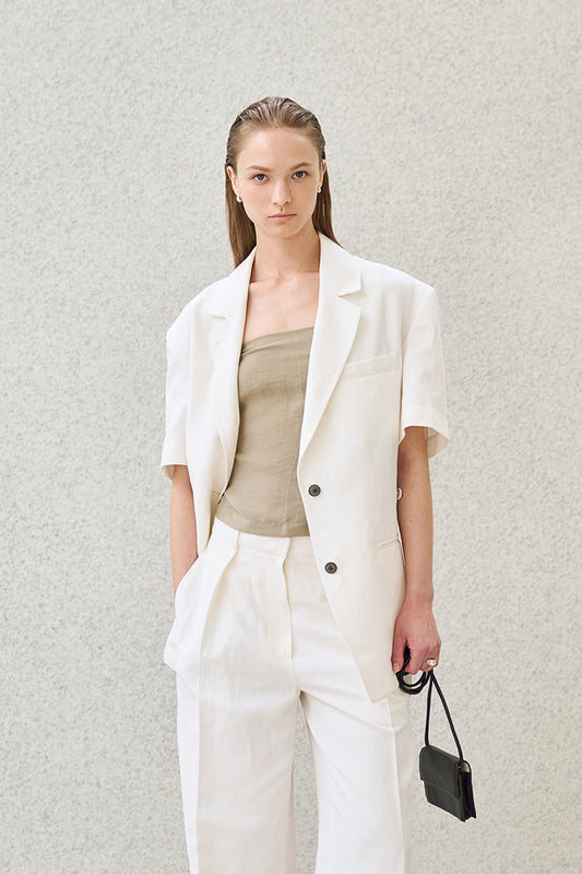 【BLOSSOM H COMPANY 2025SS】VATE HALF SLEEVELESS JACKET