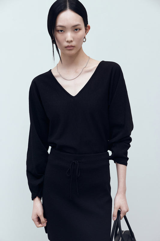 【BLOSSOM H COMPANY 2025SS】REN V NECK KNIT