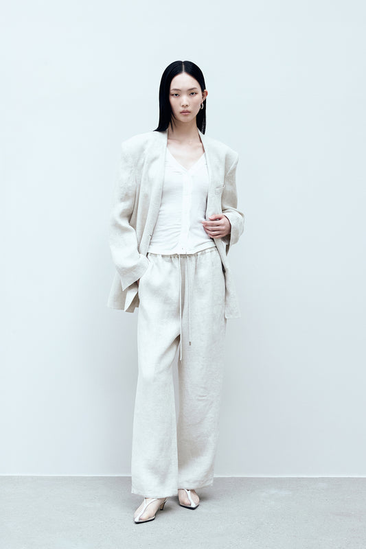 [BLOSSOM H COMPANY 2025SS] RNEL LINEN STRING PANTS
