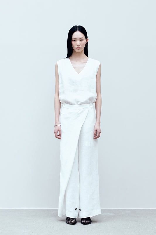 [BLOSSOM H COMPANY 2025SS] RNEL LINEN WRAP PANTS