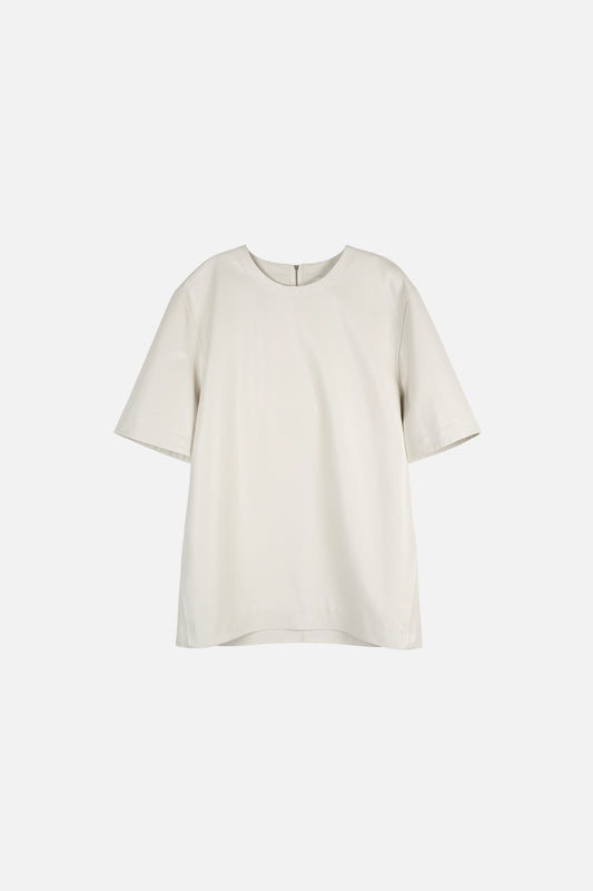 【BLOSSOM H COMPANY 2025SS】FELL LEATHER HALF SHIRT