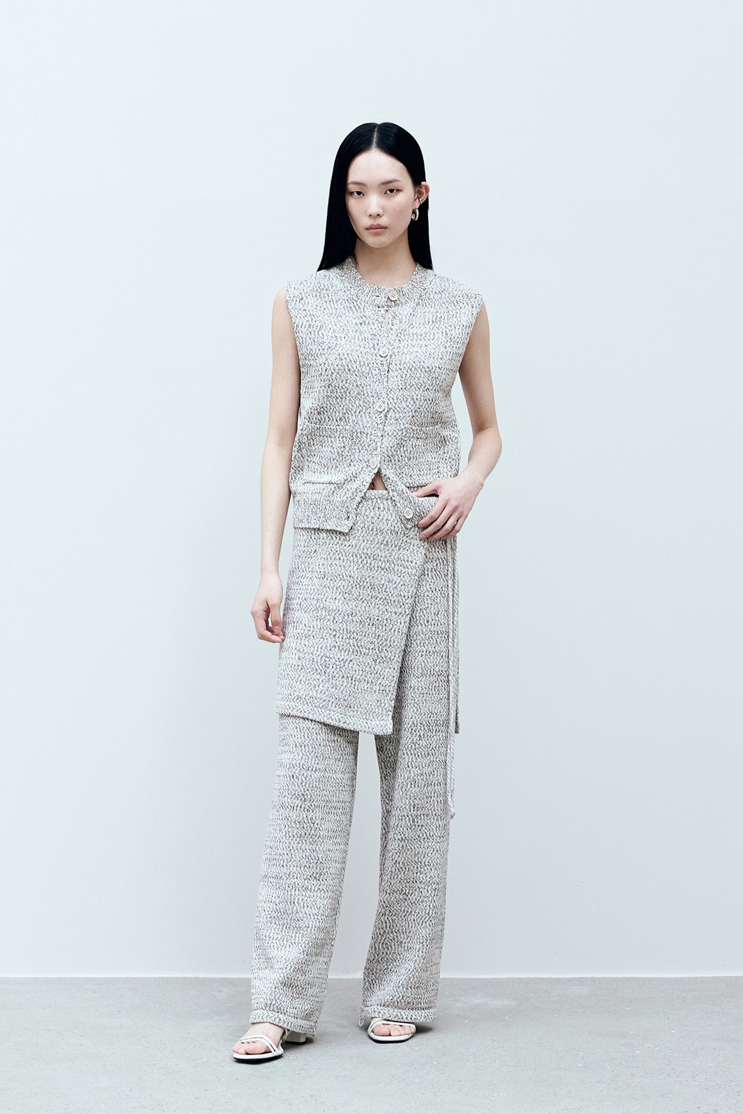 【BLOSSOM H COMPANY 2025SS】ANK KNIT WRAP SKIRT